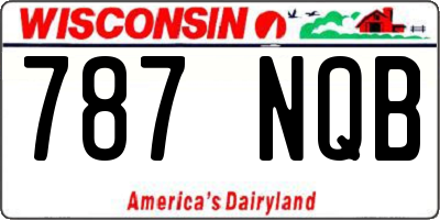 WI license plate 787NQB