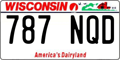 WI license plate 787NQD