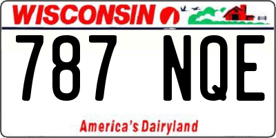 WI license plate 787NQE