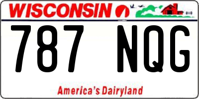 WI license plate 787NQG