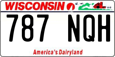 WI license plate 787NQH
