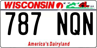 WI license plate 787NQN