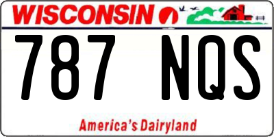 WI license plate 787NQS