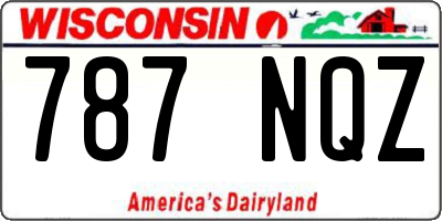 WI license plate 787NQZ