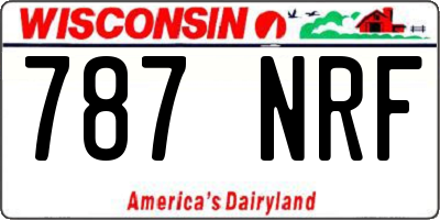 WI license plate 787NRF
