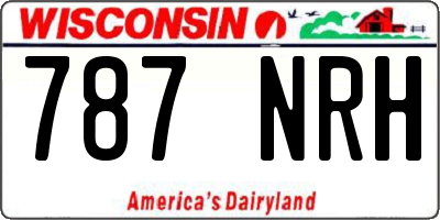 WI license plate 787NRH
