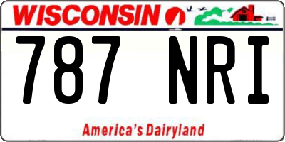 WI license plate 787NRI