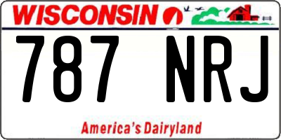 WI license plate 787NRJ