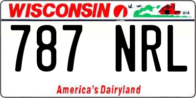 WI license plate 787NRL