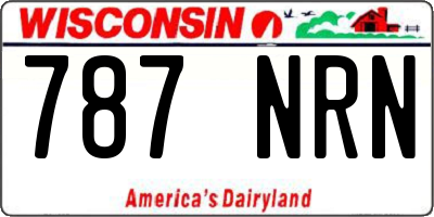 WI license plate 787NRN
