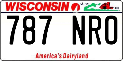 WI license plate 787NRO