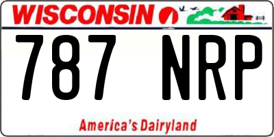 WI license plate 787NRP