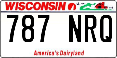 WI license plate 787NRQ