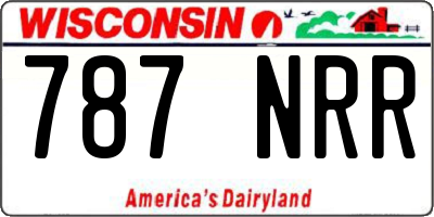 WI license plate 787NRR