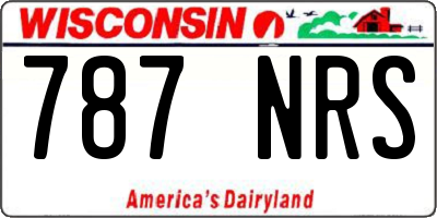 WI license plate 787NRS