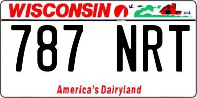 WI license plate 787NRT