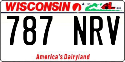 WI license plate 787NRV
