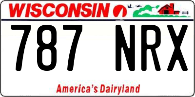 WI license plate 787NRX