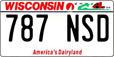 WI license plate 787NSD