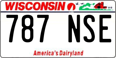 WI license plate 787NSE