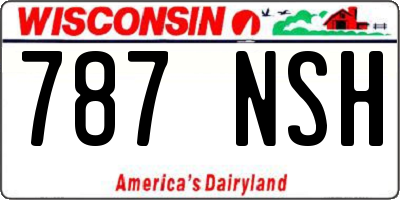WI license plate 787NSH