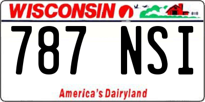 WI license plate 787NSI