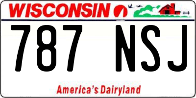 WI license plate 787NSJ