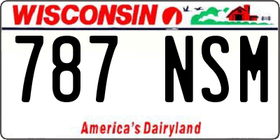 WI license plate 787NSM