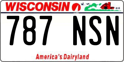 WI license plate 787NSN