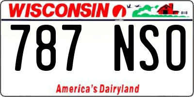 WI license plate 787NSO