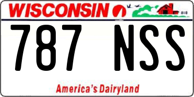 WI license plate 787NSS