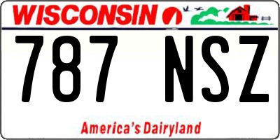 WI license plate 787NSZ