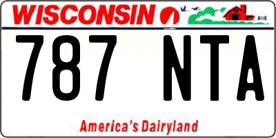WI license plate 787NTA