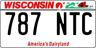 WI license plate 787NTC