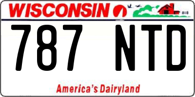 WI license plate 787NTD