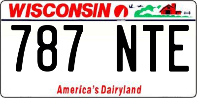 WI license plate 787NTE