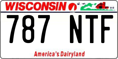 WI license plate 787NTF