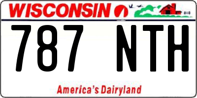 WI license plate 787NTH