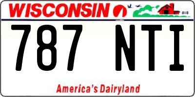 WI license plate 787NTI