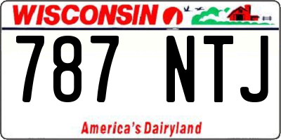 WI license plate 787NTJ