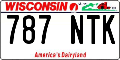 WI license plate 787NTK