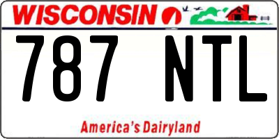 WI license plate 787NTL
