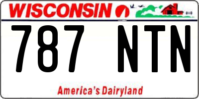 WI license plate 787NTN