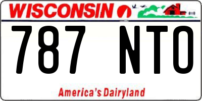 WI license plate 787NTO