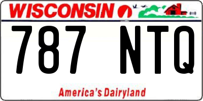 WI license plate 787NTQ
