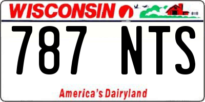 WI license plate 787NTS