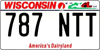 WI license plate 787NTT