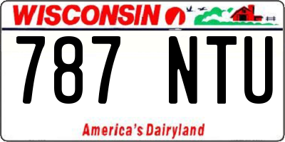 WI license plate 787NTU