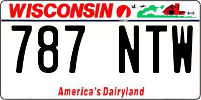 WI license plate 787NTW
