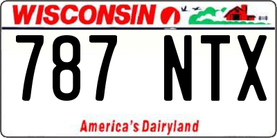 WI license plate 787NTX